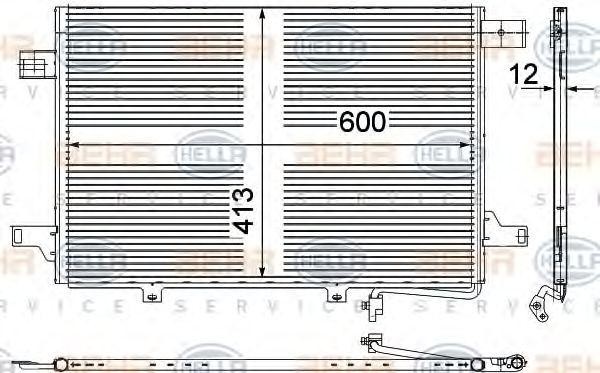 Конденсатор, кондиционер 8FC 351 303-431 HELLA