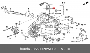 Выключатель, фара заднего хода 35600PBW003 HONDA