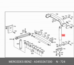 Амортизатор подвески A3453267200 MERCEDES BENZ