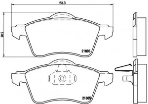 Комплект тормозных колодок, диско P85047 BREMBO