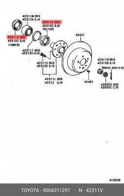 Сальник ступицы колеса 90043-11291 DAIHATSU