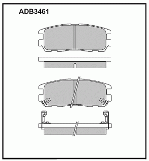 Колодки тормозные дисковые ADB3461 ALLIED NIPPON