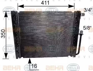 Конденсатор, кондиционер 8FC351038041 HELLA