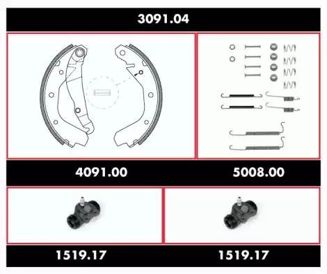 Комплект тормозных колодок SPK309104 REMSA
