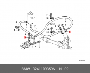 Уплотняющее кольцо 32 41 1 093 596 BMW