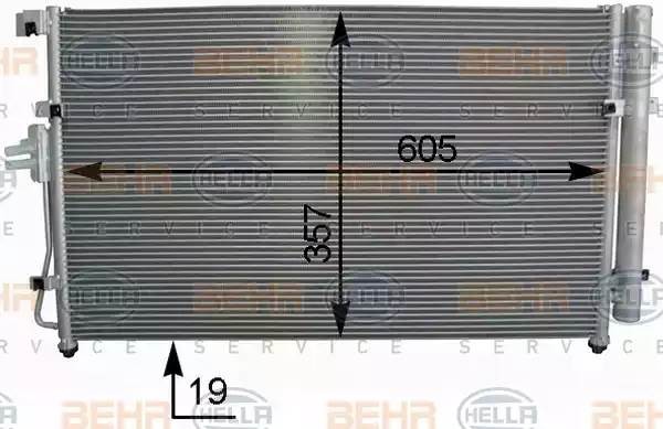 Конденсатор, кондиционер 8FC 351 302-341 HELLA