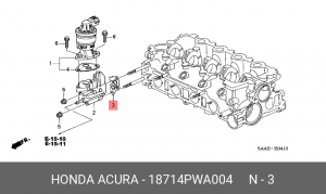 Прокладка, выпускной трубопровод 18714PWA004 HONDA