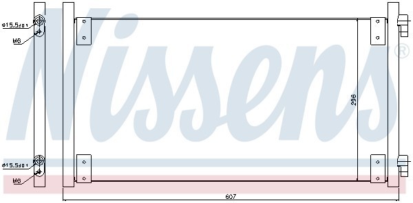 Конденсатор, кондиционер 94596 NISSENS