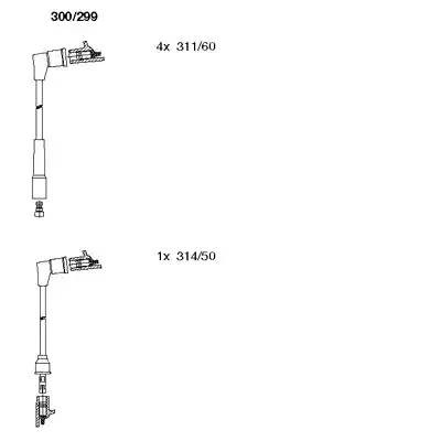 Ккомплект проводов зажигания 300299 BREMI