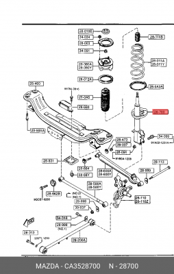 Амортизатор CA3528700 MAZDA
