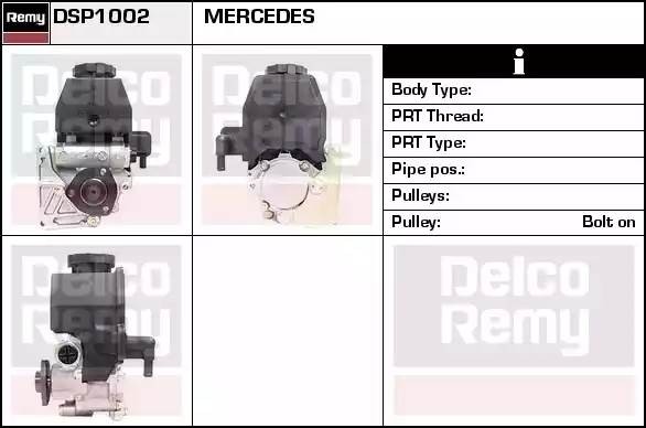 Гидравлический насос, рулевое управление DSP1002 DELCO REMY