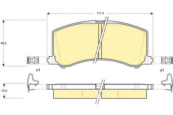 Комплект тормозных колодок, диско 6130919 GIRLING