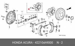 Комплект подшипника ступицы колеса 42210SH9000 HONDA