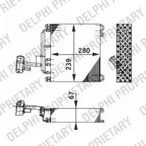Испаритель, кондиционер TSP0525185 DELPHI
