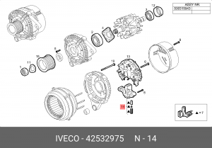 Регулятор генератора 42532975 IVECO