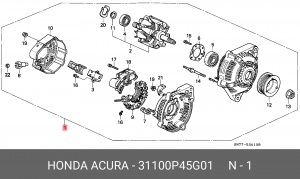 Генератор 31100P45G01 HONDA
