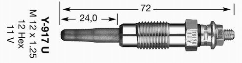 Свеча накаливания 3219 NGK NTK
