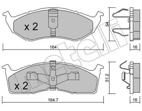 Комплект тормозных колодок, диско 22-0356-1 METELLI