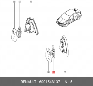 Плата фонаря 6001548137 RENAULT