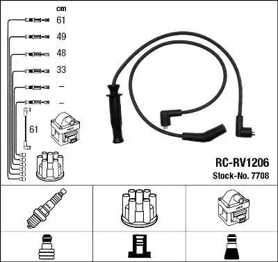 Ккомплект проводов зажигания 7708 NGK NTK