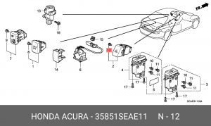 Лампа 35851SEAE11 HONDA