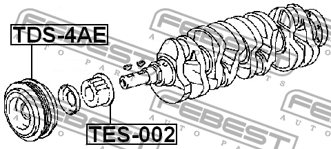 Шкив коленвала TDS-4AE FEBEST
