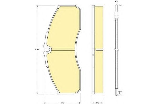 Комплект тормозных колодок, диско 6116109 GIRLING