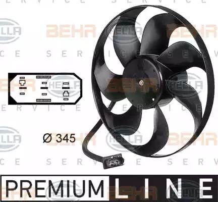 Вентилятор, охлаждение двигателя 8EW 009 144-531 HELLA
