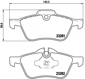 Комплект тормозных колодок, диско P06030 BREMBO