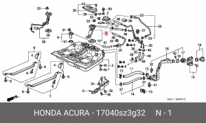 Насос электрический топливной системы 17040SZ3G32 HONDA