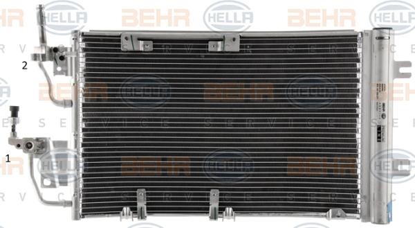 Конденсатор, кондиционер 8FC 351 302-371 HELLA