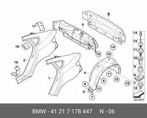 Облицовка задней части кузова 41 21 7 178 447 BMW