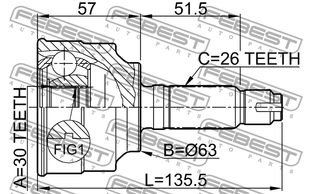 ШРУС 0310-060 FEBEST