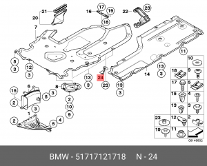 Кронштейн крепления 51 71 7 121 718 BMW