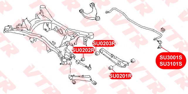 Сайлентблок SU0202R VTR