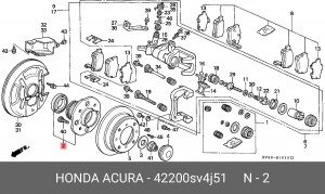 Ступица колеса 42200SV4J51 HONDA