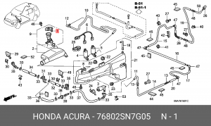 Крышка бачка стеклоомывателя 76802SN7G05 HONDA