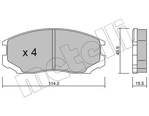 Комплект тормозных колодок, диско 22-0221-0 METELLI
