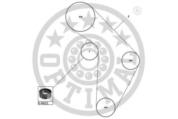 Комплект ремня ГРМ SK-1421 OPTIMAL