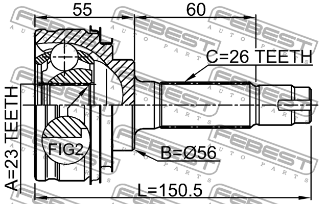 ШРУС 0110-010 FEBEST
