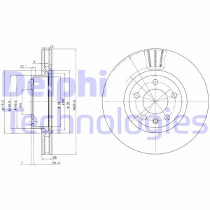 Тормозной диск BG2742 DELPHI