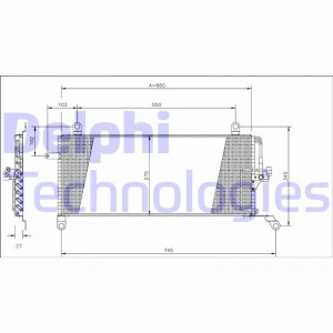 Конденсатор, кондиционер TSP0225161 DELPHI