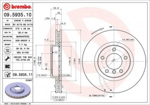 Тормозной диск 09.5935.10 BREMBO