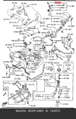Фильтр топливный B359-13-485 MAZDA