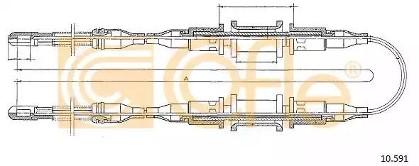 Трос ручного тормоза 10.591 COFLE