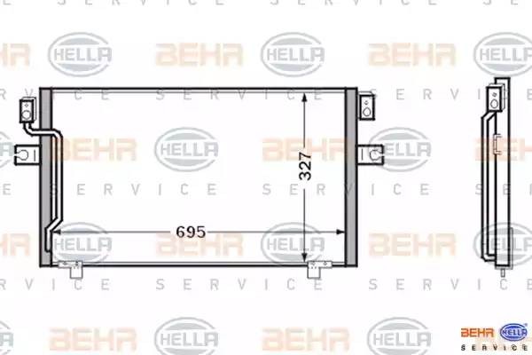 Конденсатор, кондиционер 8FC351024181 HELLA