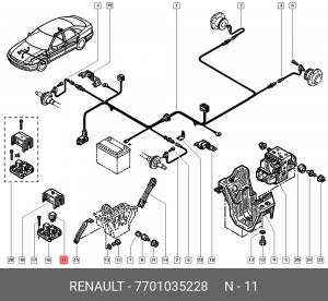Реле, противоблокировочное устройство 7701035228 RENAULT