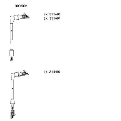 Ккомплект проводов зажигания 300301 BREMI