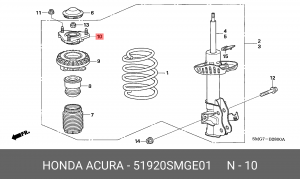 Опора амортизатора подвески 51920SMGE01 HONDA