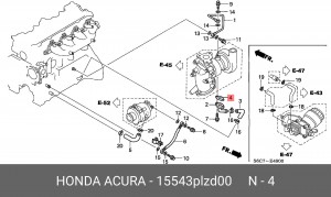 Прокладка, выпускной трубопровод 15543PLZD00 HONDA